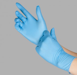 Găng tay màu xanh